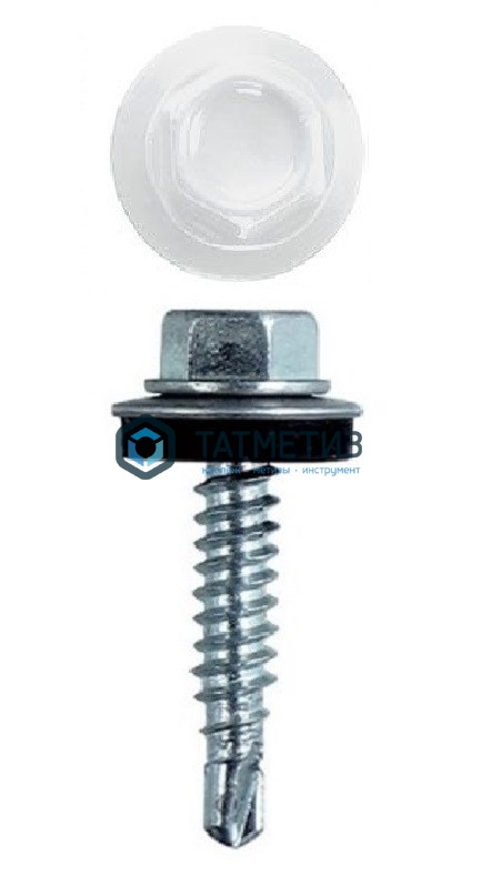 Саморез окраш.кров. 5,5х25 /9003/ (250 шт/уп) HW -  магазин крепежа «ТАТМЕТИЗ»