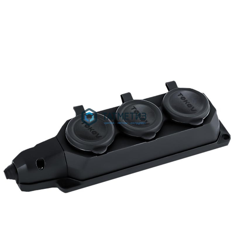 Колодка удлинителя 3-м с/з, каучук 16А TOKOV ELECTRIC -  магазин «ТАТМЕТИЗ»