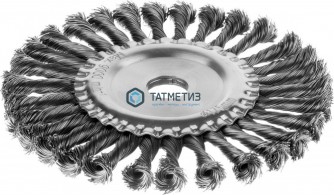 Щетка для УШМ дисковая 175 мм, жгутированная стальная проволока 0,5мм MIRAX -  магазин крепежа «ТАТМЕТИЗ»