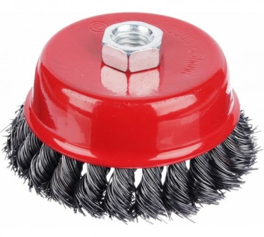 Щетка для УШМ чашка 100 мм, М14, крученая ЕРМАК -  магазин крепежа «ТАТМЕТИЗ»